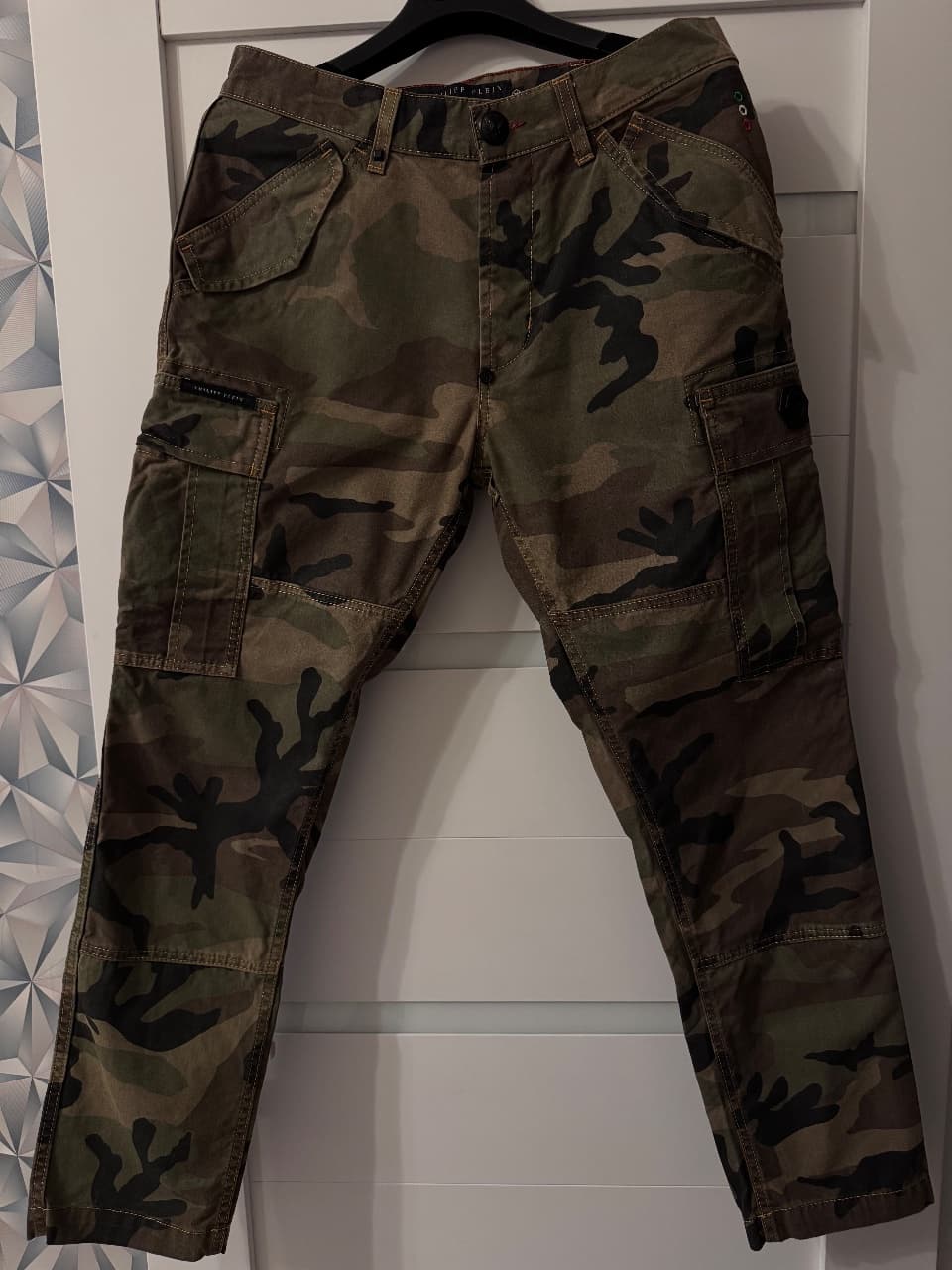 PHILIPP PLEIN, Повседневные брюки, Камуфляжные мужские брюки PHILIPP PLEIN, р 30, фото 2
